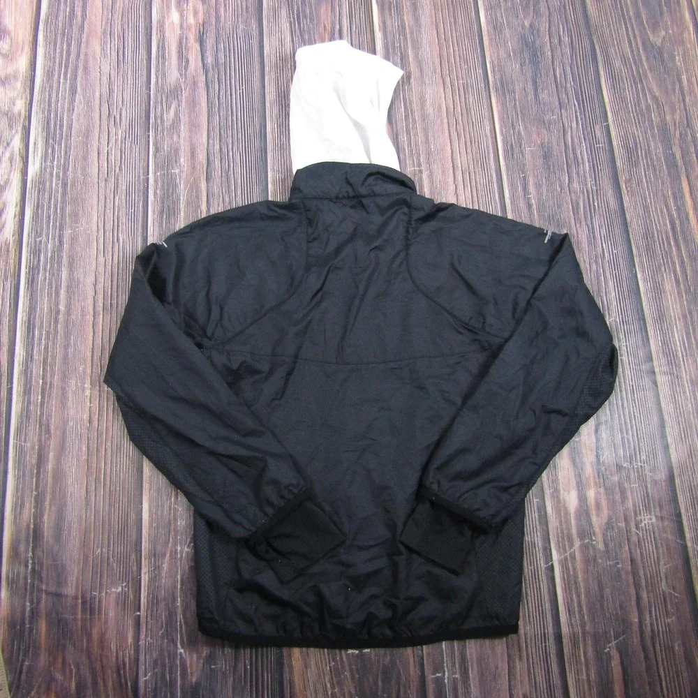 Nike Jacket Womens M Black Hooded Full Zip Lightweight Running Windbreaker